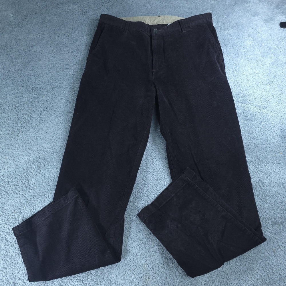 Woolrich Corduroy Pants Mens 34x31 Brown Flat Front Straight Casual Outdoor